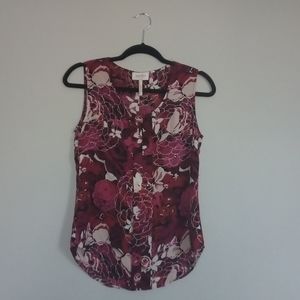 Floral sleeveless blouse